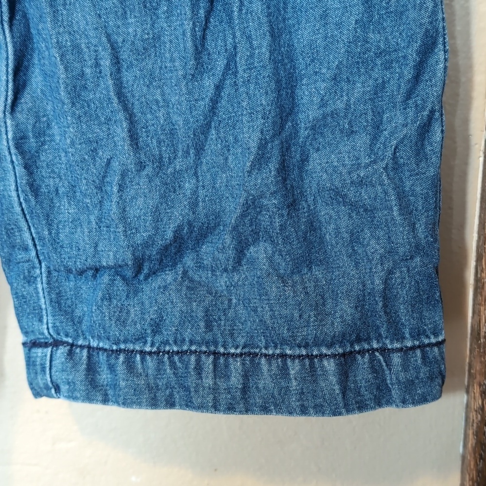 Jessica Simpson Blue Denim Jumpsuit With Puff Sleeves - Picture 3 of 7